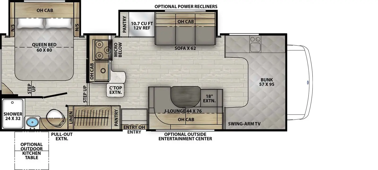 260DS - Ford E-450 Floorplan Image